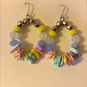 Colorful circle earrings